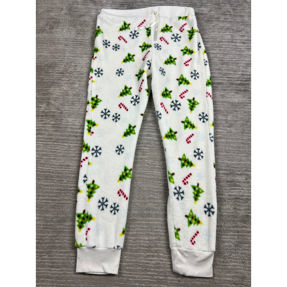 em & alfie Pajama Pants Womens 1X Christmas‎ Tree Fleece Jogger Holiday Plush